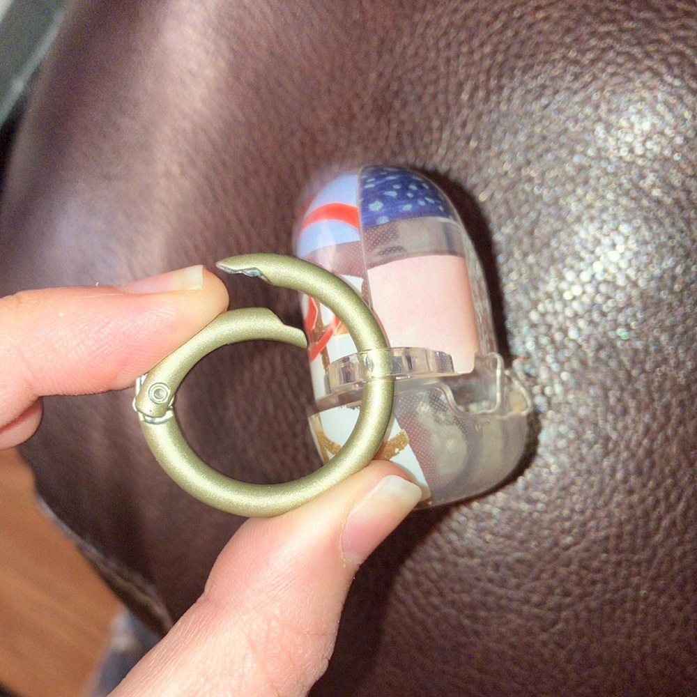 Colorfully designed generation three AirPod Case on keychain. - Picture 5 of 5